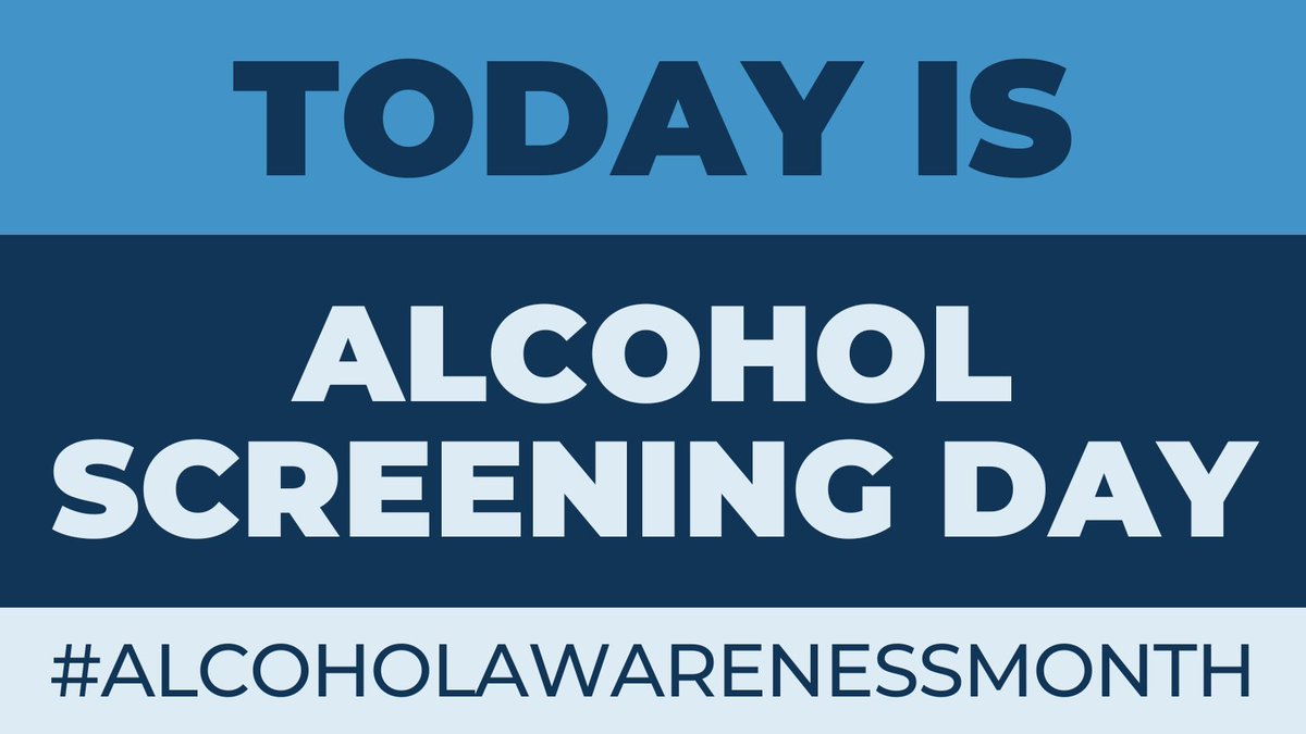 Today is National Alcohol Screening Day. Find ready-to-use resources that you can use and share with your clients today at bit.ly/49F6CdY. #AlcoholScreeningDay #AlcoholAwarenessMonth