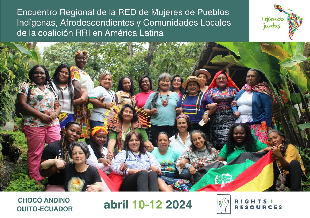 #tejiendojuntas | En el Encuentro de la Red de Mujeres de #PueblosIndígenas, #afrodescendientes y de comunidades locales de @RightsResources hemos intercambiado y aprendido mucho, las unas con las otras, sobre problemáticas y acciones para los derechos en América Latina. Gracias!