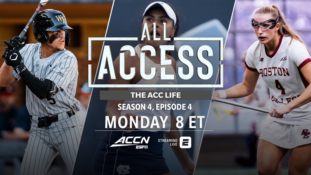 Tune in Monday for @accnetwork ‘All Access: The ACC Life’ Season 4 Episode 4 ft. @WakeBaseball’s Seaver King📺 #GoDeacs🎩