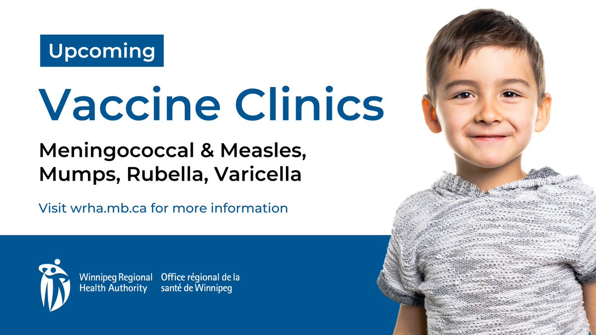 Was your child born between Jan 1, 2020 and Feb 28, 2023? They may have missed important infant vaccines. Visit one of our upcoming meningococcal & measles, mumps, rubella, varicella vaccine clinics starting tomorrow. Visit bit.ly/3JiAXUS for more information.