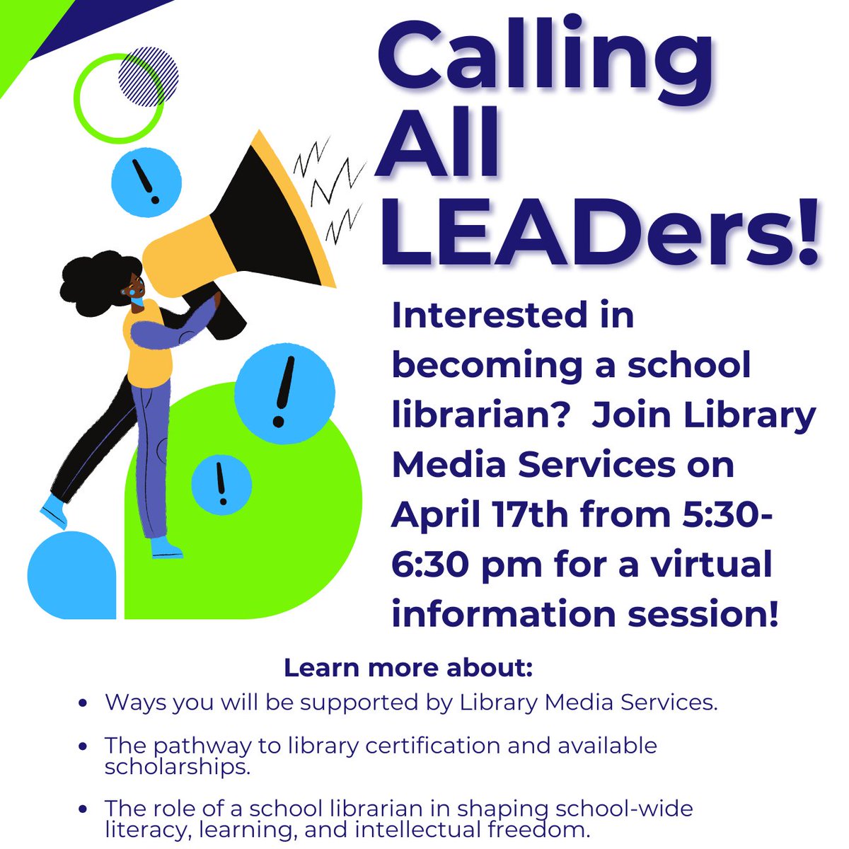 JCPS_LMS's tweet photo. 📚Join our library family by becoming a @JCPSKY librarian! Register for our informational meeting on Wed., 4/17: https://t.co/qauJzvFF8E We want to add even more librarians to next year's #SchoolLibraryWeek celebration!📚#JCPSlibraries #MakingLibrariesMagical #READ @JCPSLMSDrLynn https://t.co/AztXcw2KGS