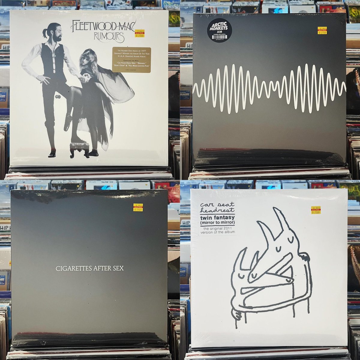 Vinyl restocks for the weekend ❗❤️‍🔥Titles from Title Fight, Elliot Smith, Wu-Tang Clan, Fleetwood Mac, Car Seat Headrest, and more. 
#backinstock #restocks #shopsmall