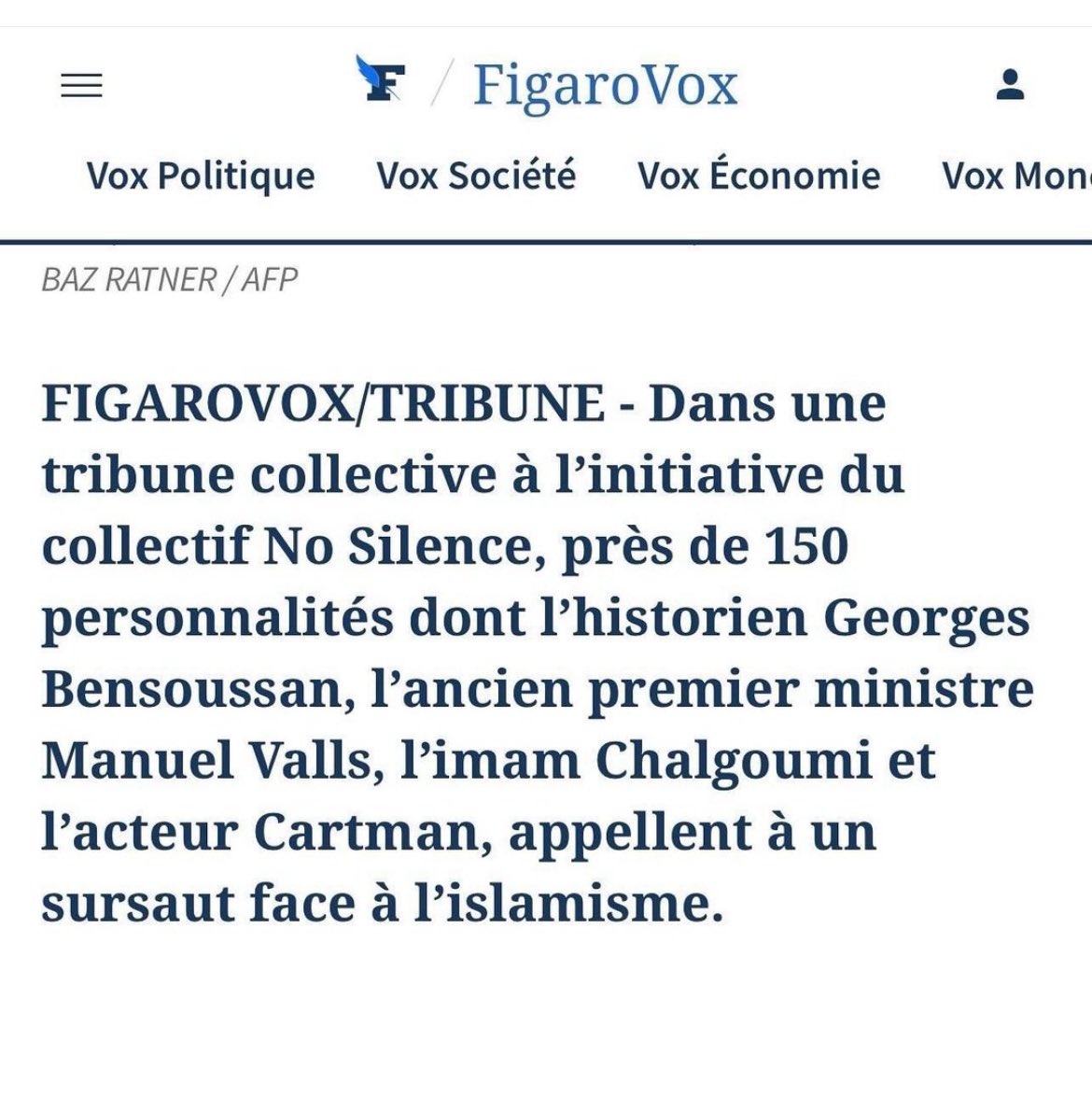 Chers tous, La tribune lefigaro.fr/vox/societe/si… ds @Le_Figaro trouve une première suite par 1 pétition change.org/p/pour-un-fron… Ns vs invitons à signer, partager pr faire vivre cet appel universaliste et républicain pr un front républicain contre le terrorisme ! C’est à vous!