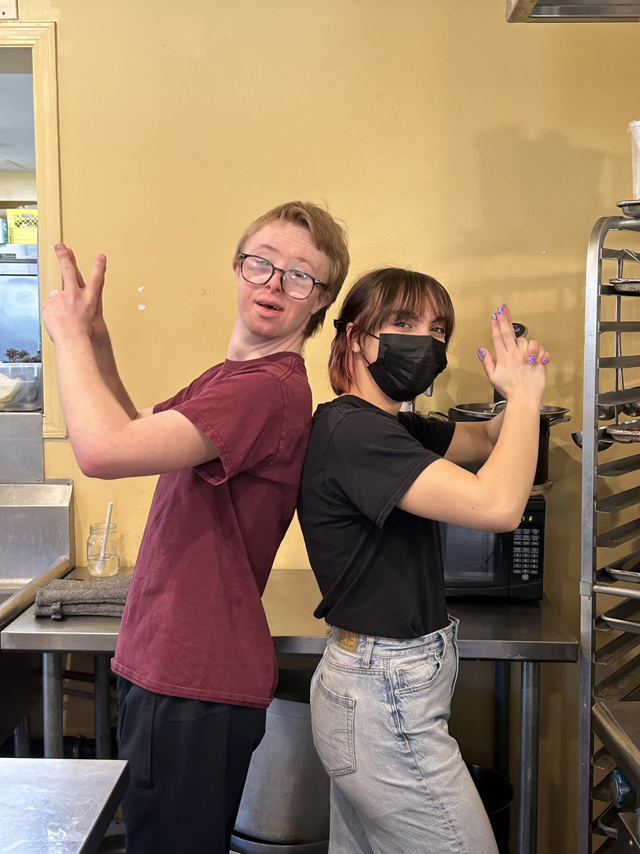 Did you know? NACL provides #SupportedEmployment services to @COCOCafeCedar. 🤩❤️ Here’s JB (left) and CJ (right) protecting COCO’s “secret” chai mix (not pictured). The chai is made in-house, and is a crowd favourite at the cafe - be sure to try it sometime! ☕️🎉 #SupportLocal