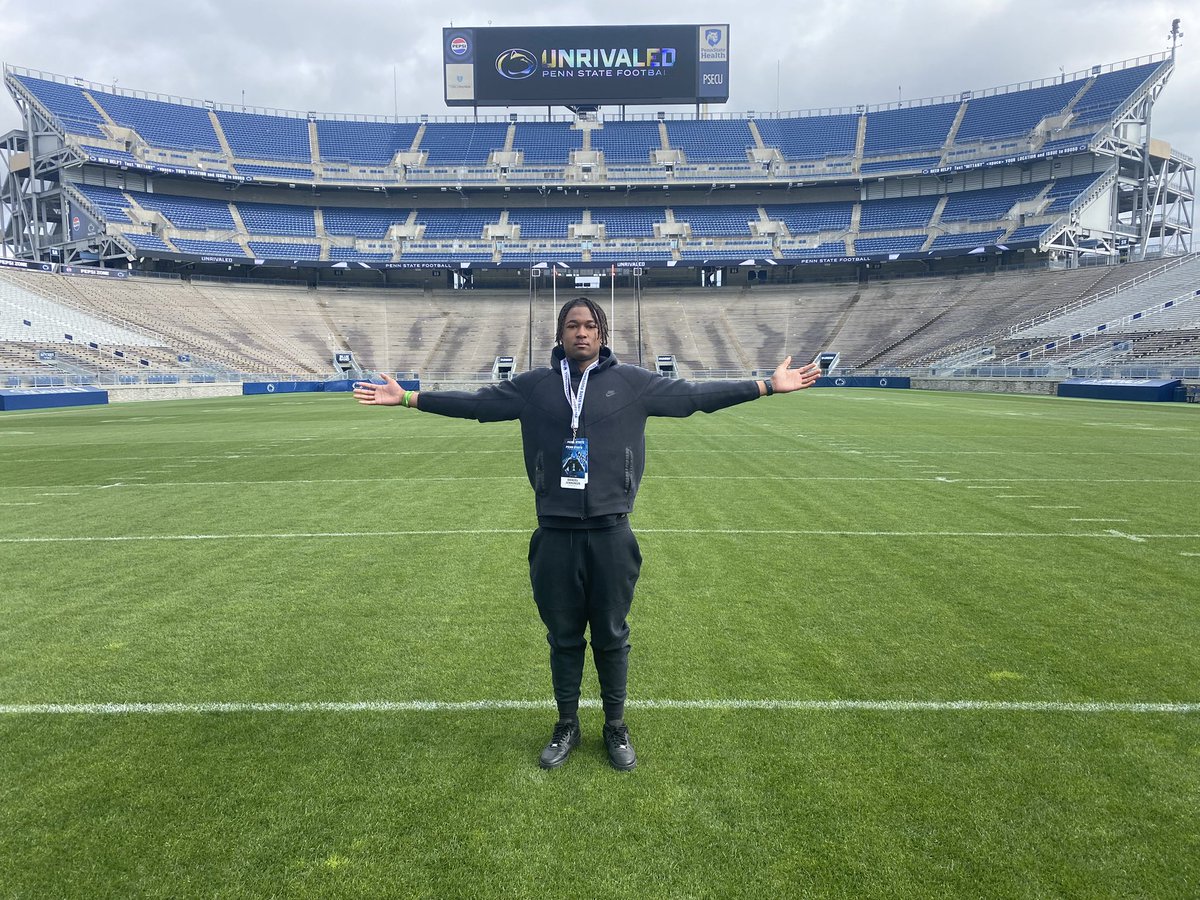 Excited to be back @PennStateFball for the Spring Game tomorrow📍 @coachjfranklin @Coachpoindexter @CoachTerryPSU @knnysndrs @DBarnes_18 @tbrown_19 @djbryant13 @RyanSnyderOn3 @adamgorney @ScoutAPC @CoachTaylorPSHS