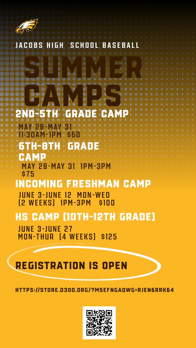 Excited to share some information regarding our upcoming Summer Camps. All of our youth camps are run by current players, former players, and our coaching staff. Please use the QR Code to register. Looking forward to seeing everyone soon. #WeOverMe