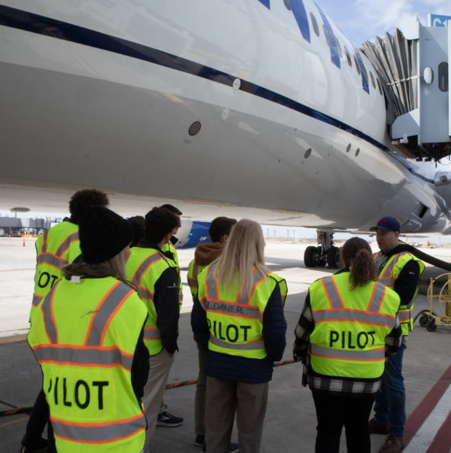 Last week, our students had the opportunity to tour @united Terminal 1, the FAA Center Tower, and the UAL Network Operations Center. This day brought great inspiration and excitement to students and their future careers. Thank you @alpapilots and United Airlines.