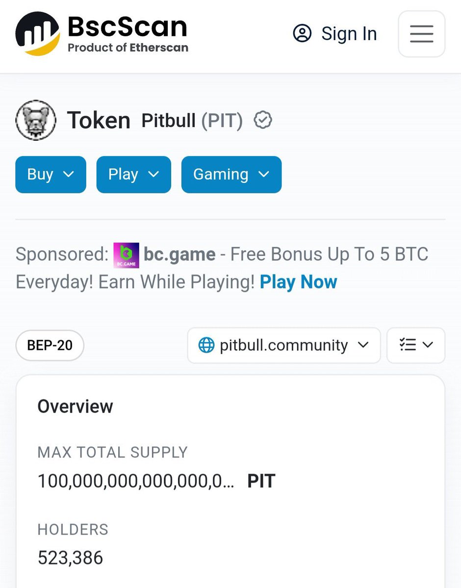 📢 𝙊𝙡𝙙 𝙄𝙨 𝙂𝙤𝙡𝙙 🎊

<a href="/BscPitbull/">Pitbull Token</a> is the second largest #memecoin on #BNBChain after #BabyDoge in terms on holders count 📈🚀

Follow @100Xpotential to get regular updates 🔔 

#Binance  #bitcoin  #1000X #Altcoin #Blockchain #NFT #pitbulltoken #pitbull