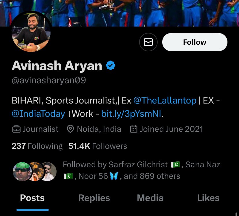 870 mututals. 
Unfollow this person

 #BoycottAvinashAryan