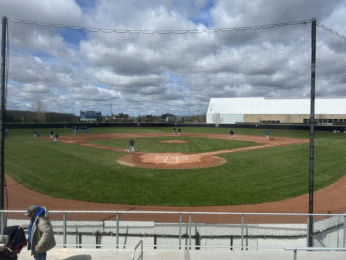 Dragging the field the old fashioned way today. Another outstanding job of getting the field ready play today by our baseball coaches and players. #AnchorUp