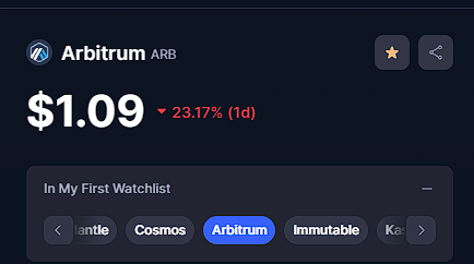 Arbitrum $ARB 45$ oldu !