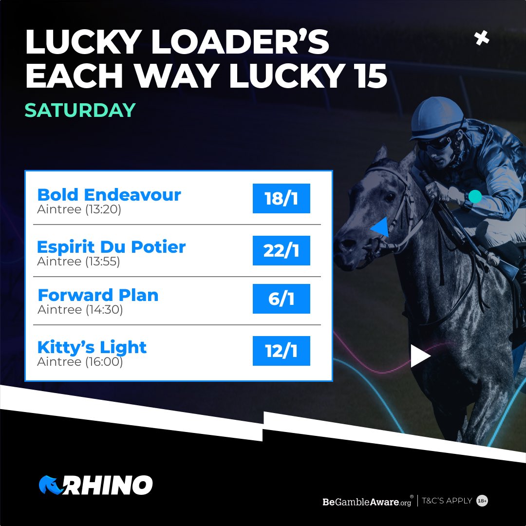Don’t miss my EW Lucky 15 with @BetRhino for tomorrow’s action at Aintree!👇 (18+ begambleaware.org)