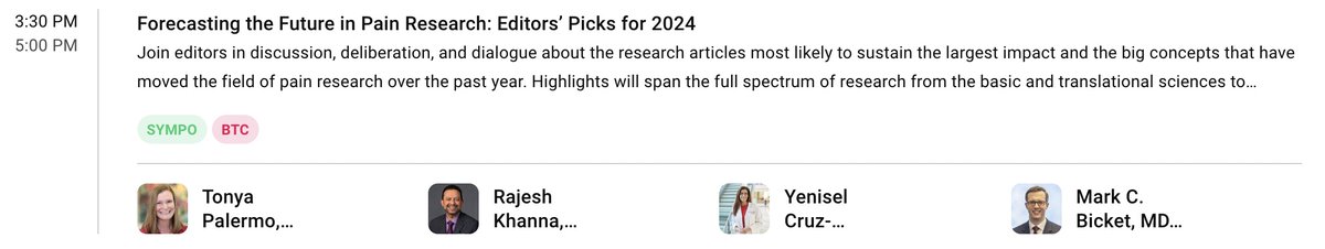 Join us at the @US_ASP #USASP2024 to delve into the latest breakthroughs in Basic, Translational, and Clinical Science, as featured in @TheJournal_Pain. Our speakers include EiC @TonyaPalermo & Associate Editors @MarkBicket, @Yenisel_CruzA, & @KhannalabUF. 🌟🔬🧪📚 #PainResearch