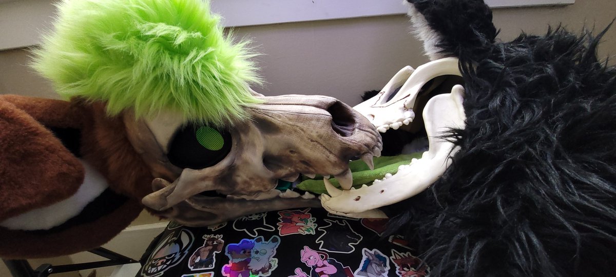 How would two skullies kiss? You decide in the poll below! #FursuitFriday