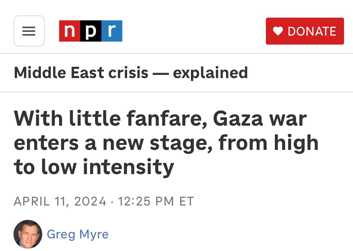 What was that about “low intensity” @NPR?