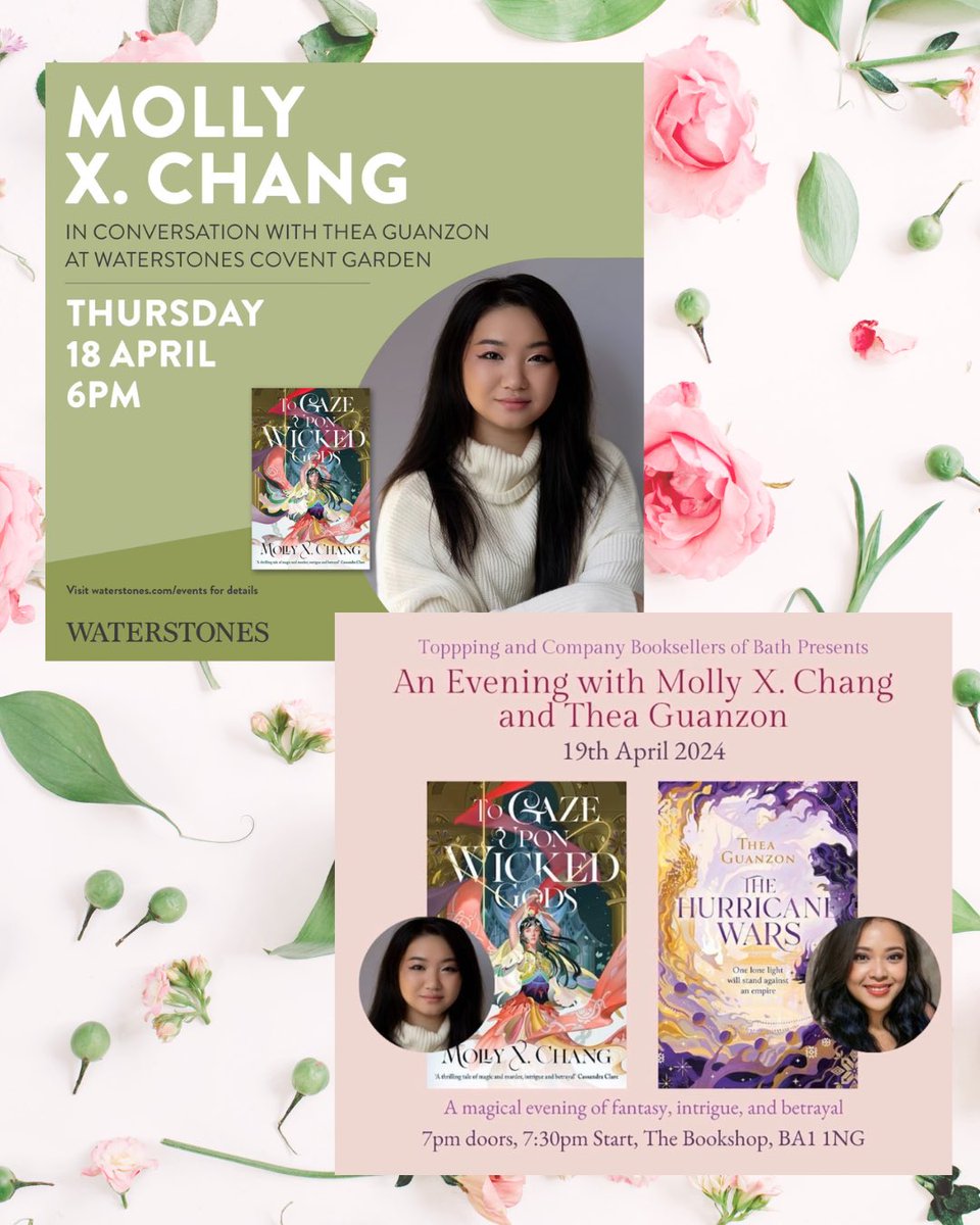 Amazing news! More tickets have been released for mine and Molly’s April 18th event in London, which was originally sold out, and there are still some tickets available for the April 19th event in Bath! WATERSTONES waterstones.com/events/molly-x… TOPPING & CO toppingbooks.co.uk/events/bath/an…