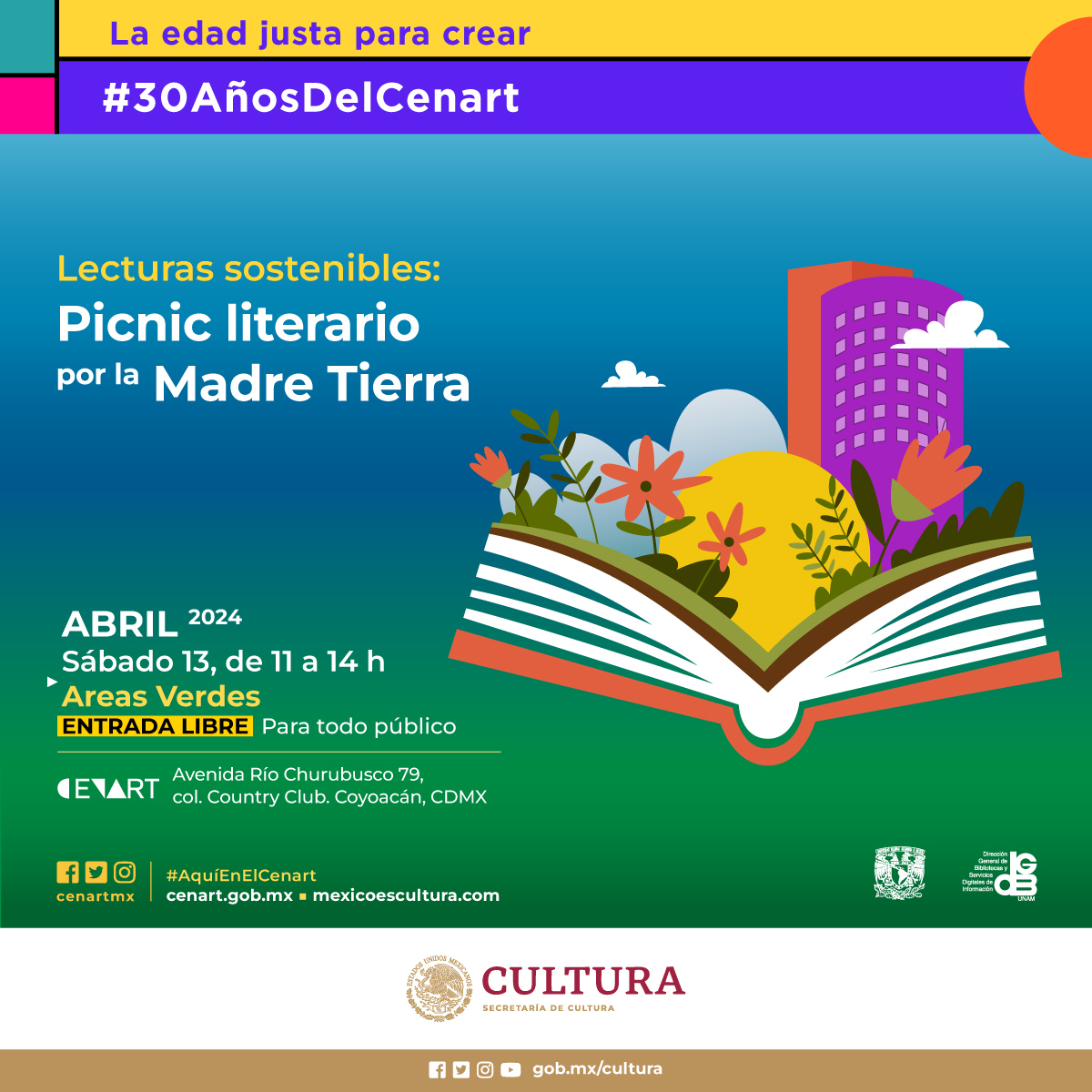 Visita el @cenartmx y disfruta su programación de este fin de semana. Recuerda que todo el 2024 estaremos celebrando #30AñosDelCenart con una programación inigualable. 🔗Consulta la cartelera: cenart.gob.mx