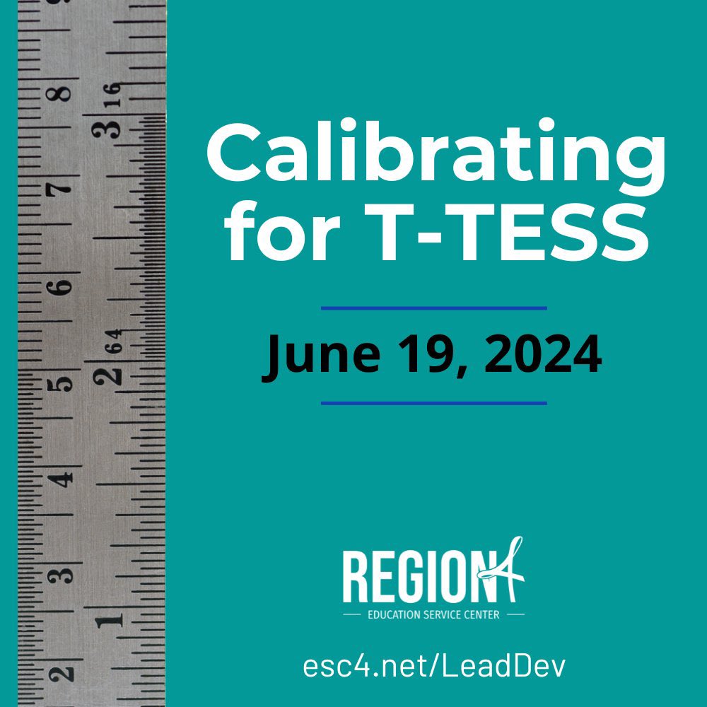 Do you want to get on the same page with T-TESS as school leaders? Join us June 19, 2024, virtually to learn how it happens. Register while seats remain at esc4.net/LeadDev