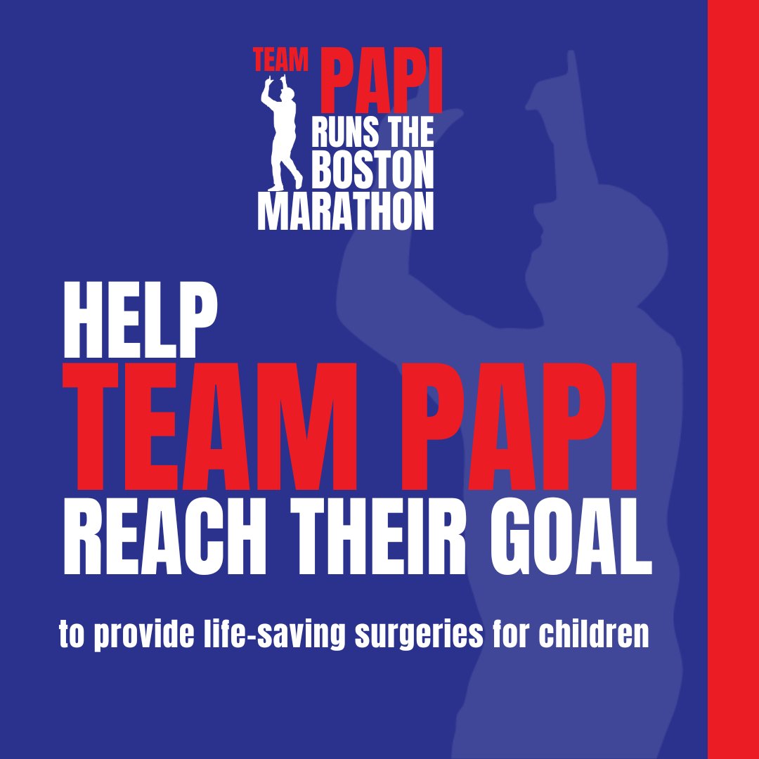 1 DAY LEFT to support Team Papi at The Boston Marathon! ⏰ Donate and help us reach our goal! Together, we can create a brighter future for kids. Donate here: davidortizchildrensfund.org/donate/