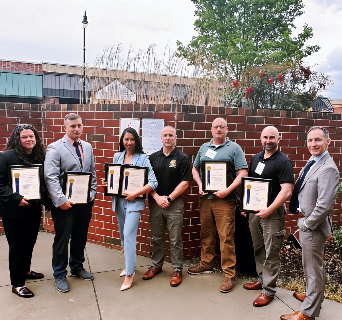 Today, the #ProjectSafeChildhood Awards and Seminar, presented Chief Counsel, Joyce King, Detective Dave DeWees from Frederick Police Department, Det. Leveille, FCSO and Kristen Brewer, HSI with awards for exceptional contributions to child exploitation investigations.