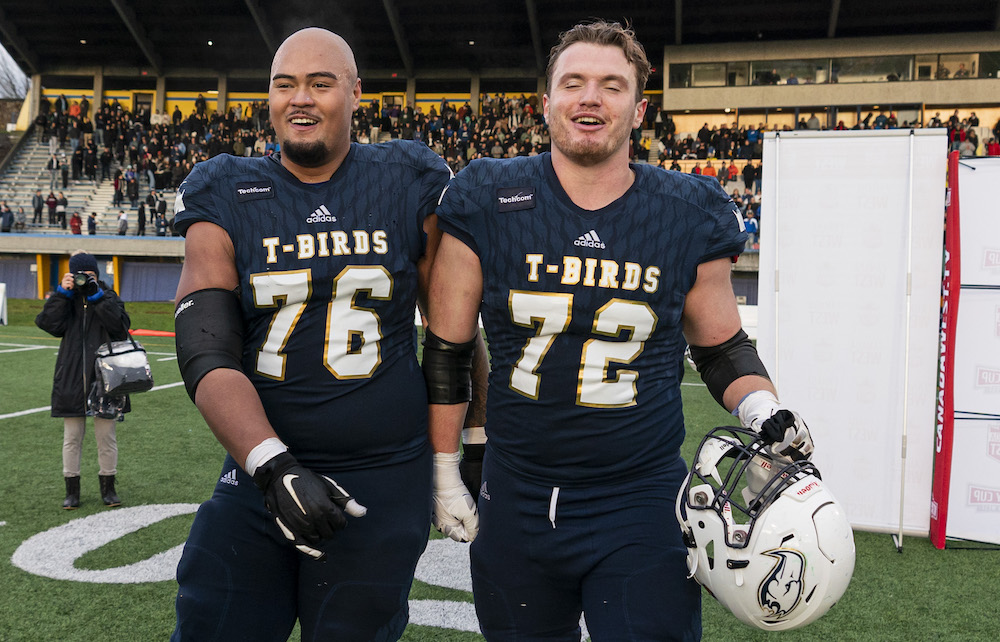 The story of Gio & Theo: UBC's book-end offensive tackles bring rare size, athleticism to party! NFL teams, major pundits can't help but be impressed ahead of 2024 draft! tinyurl.com/53h2mwkz @ubctbirds @3DownNation @BCHSFB @FarhanLaljiTSN @CoachNill @SteveEwen @TXLoneStarLive