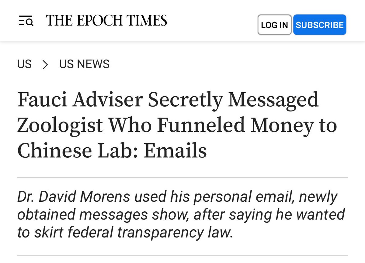 “A top adviser to Dr. Anthony Fauci secretly messaged a zoologist who funneled money from Dr. Fauci’s agency to a laboratory in the Chinese city where the first COVID-19 cases appeared, according to newly disclosed emails.

Dr. David Morens, the adviser, sent at least four…