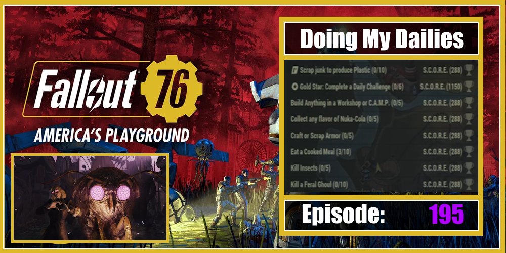 Fallout 76: Doing my Dailies ( No Commentary) Episode195 youtu.be/qcZl_ypomSs?si… via @YouTube 

#Starfield, #Fallout4, #Fallout, #Fallout76, #FalloutComeback, #GamingAdventures, #RPGMadness, #BethesdaGaming, #OpenWorldExploration, #GamerLife, #VideoGameChaos, #GamingJourney,…