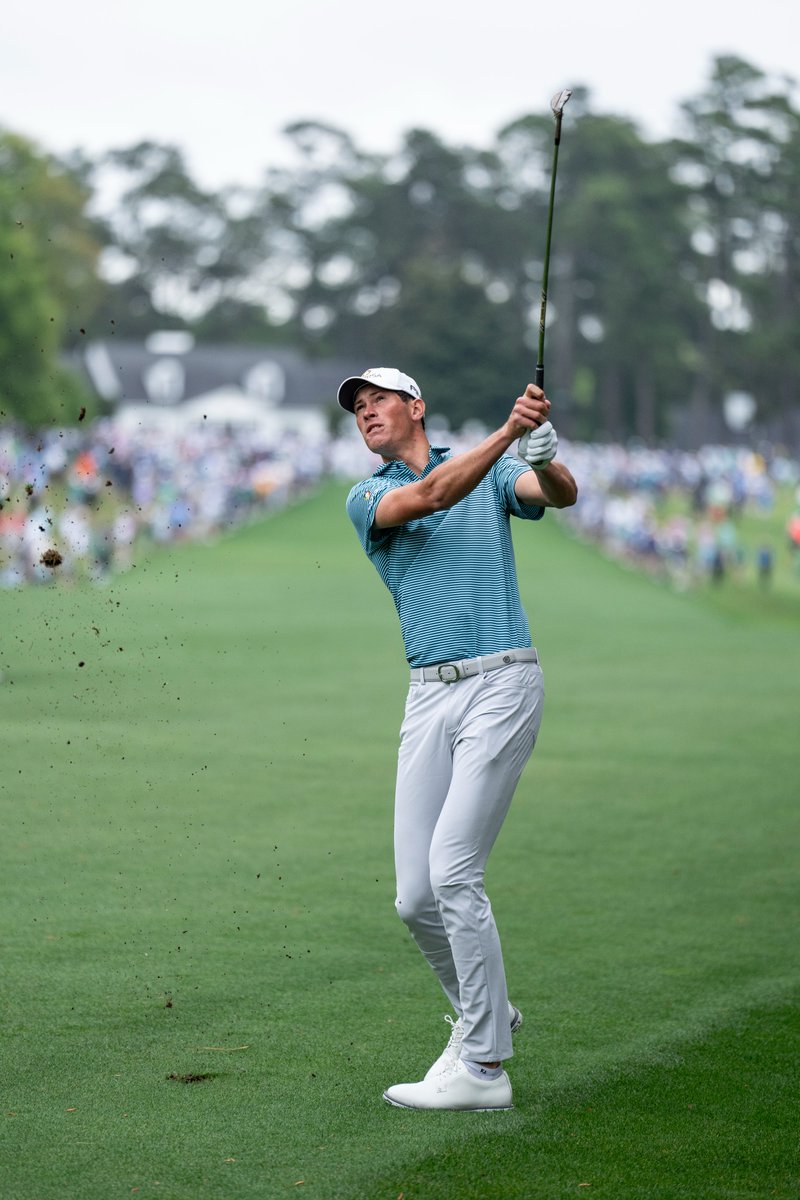 Masters amateur Christo Lamprecht, 6-foot-8, tallest man possibly in the history of Golf sitting on the bubble to make the cut