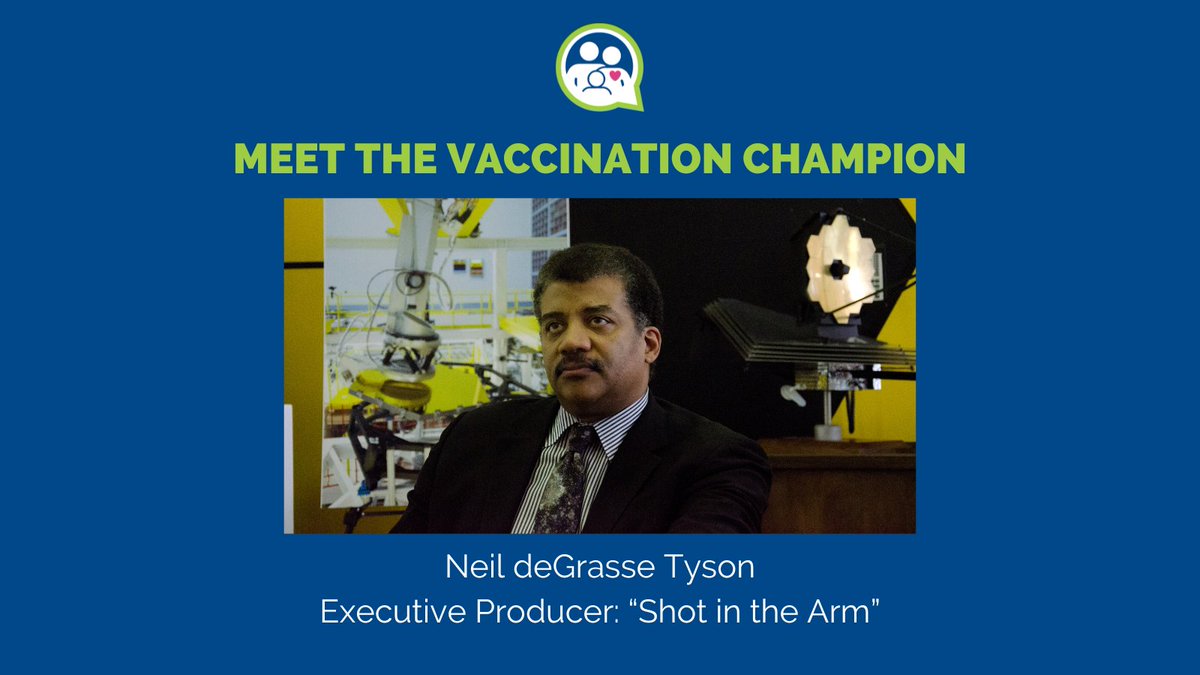We are so grateful for the contributions of Vaccination Champion Neil deGrasse Tyson #vaccinationchampion #immunitycommunity