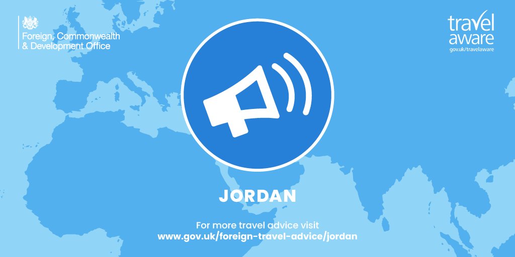 Read our latest travel advice for #Jordan with information on regional risks: ow.ly/u1Ao50Rfh7b