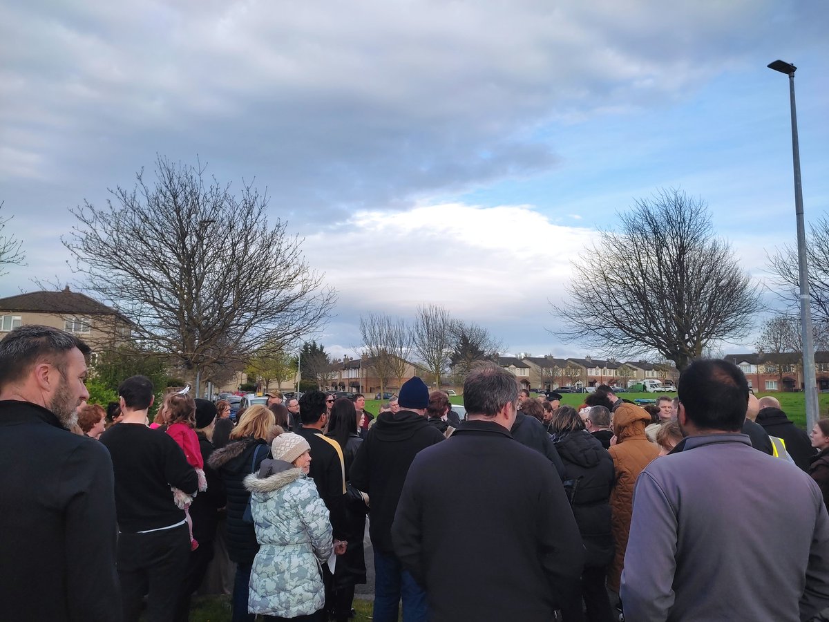 This evening people from Clondalkin and across Dublin came together to stand in solidarity with Josip Strok's family and friends and every person who feels unsafe in the aftermath of this attack.