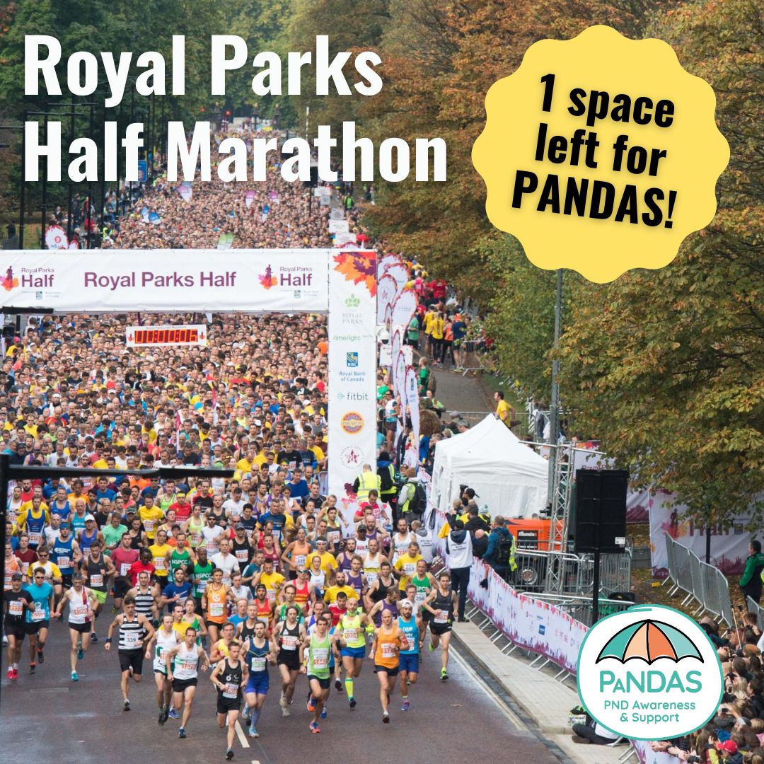 📢 ⚠️ We've got ONE SPACE left for the London Royal Parks Half Marathon in October this year! To bag this spot at this fab running event and to join #TeamPANDAS, head to bit.ly/pandas_royal_p… to sign up!