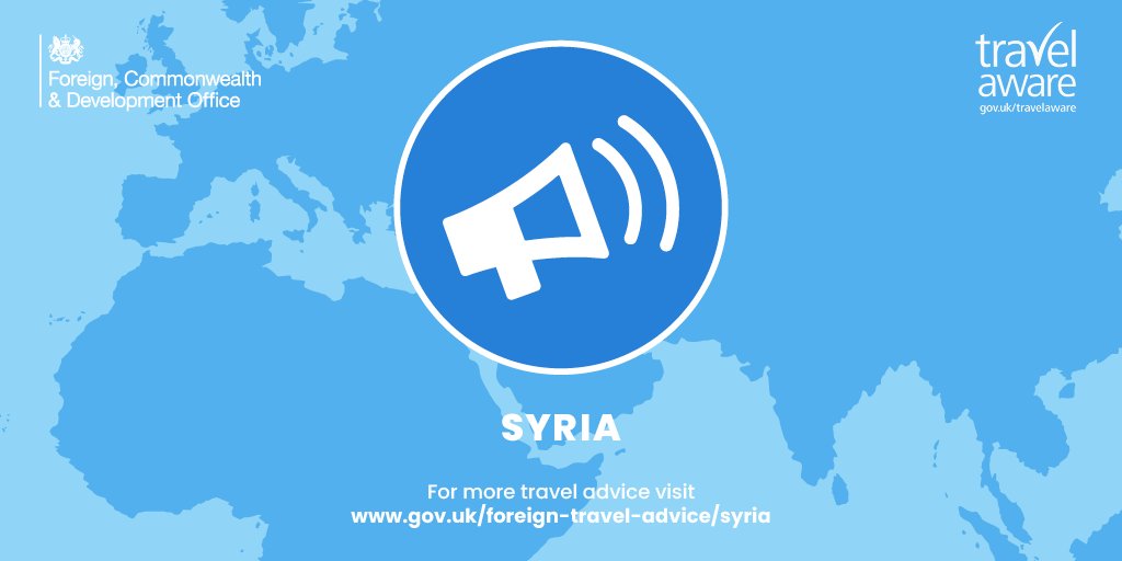 Read our latest travel advice for #Syria with information on regional risks: ow.ly/LIuZ50Rfh1Q