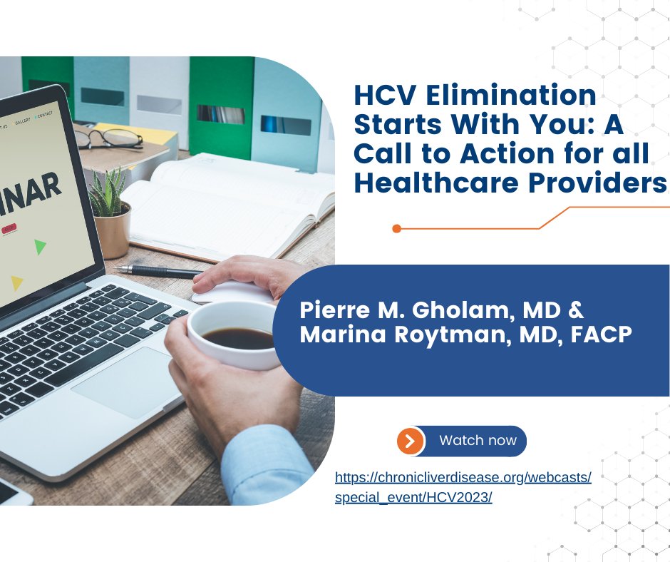 Tune into our webcast: 'HCV Elimination Starts With You: A Call to Action for All Healthcare Providers.' Let's eradicate Hepatitis C together! 💉💙 #EndHCV chronicliverdisease.org/webcasts/speci…