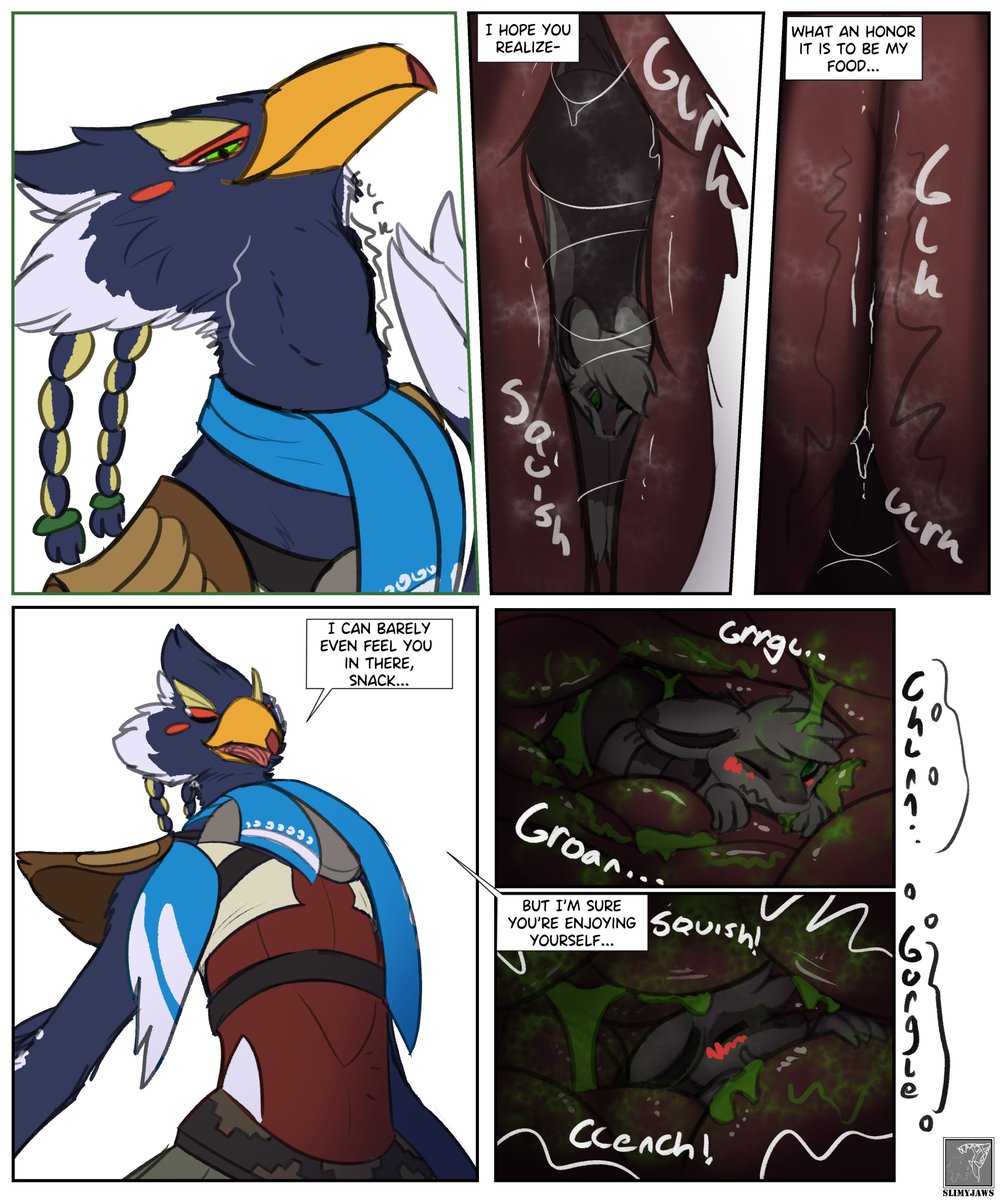 CW: Vore!! More Revali stuff, catching himself a little mouse :3 Having fun with these comics <3