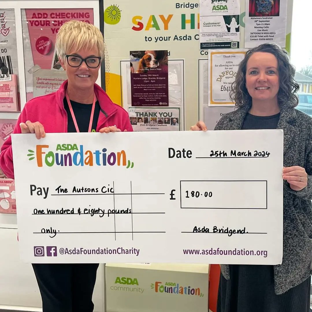 Thank you @AsdaFoundation for supporting our parent carers in Bridgend, by funding our #PDA support group for another six months. 
#parentcarers #pdasupport #cantnotwont