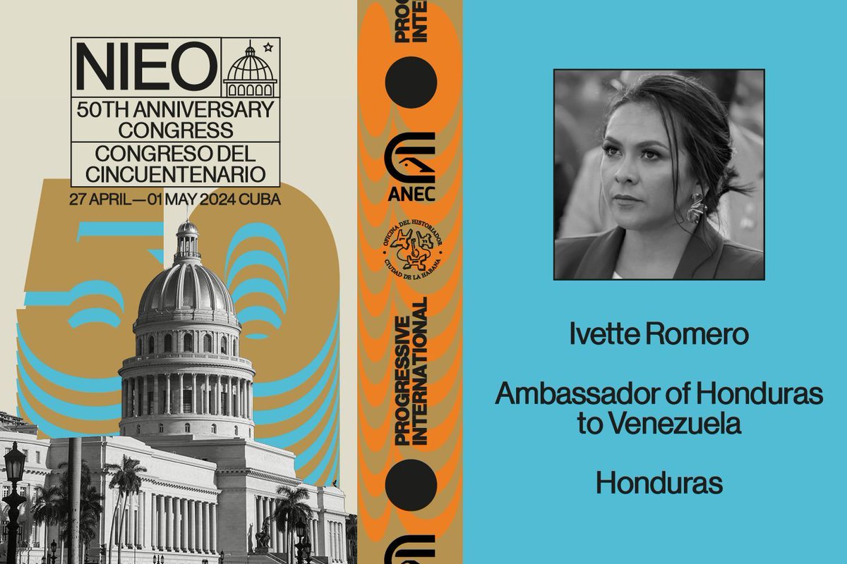 Ivette Romero, Ambassador of Honduras to Venezuela, joins the 50th Anniversary Congress on the New International Economic Order. #NOEI50 Havana, Cuba. 28 April - 1 May 2024. View the full list of participants and sign up now: bit.ly/3TvGRIe