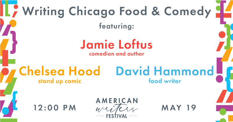 One of our first programs of the American Writers Festival starts us off at the convergence of food & comedy writing, perfectly suited for Chicago. Jamie Loftus, Chelsea Hood, & David Hammond take us on this funny food journey! Click here for more info! bit.ly/3JLFtJm