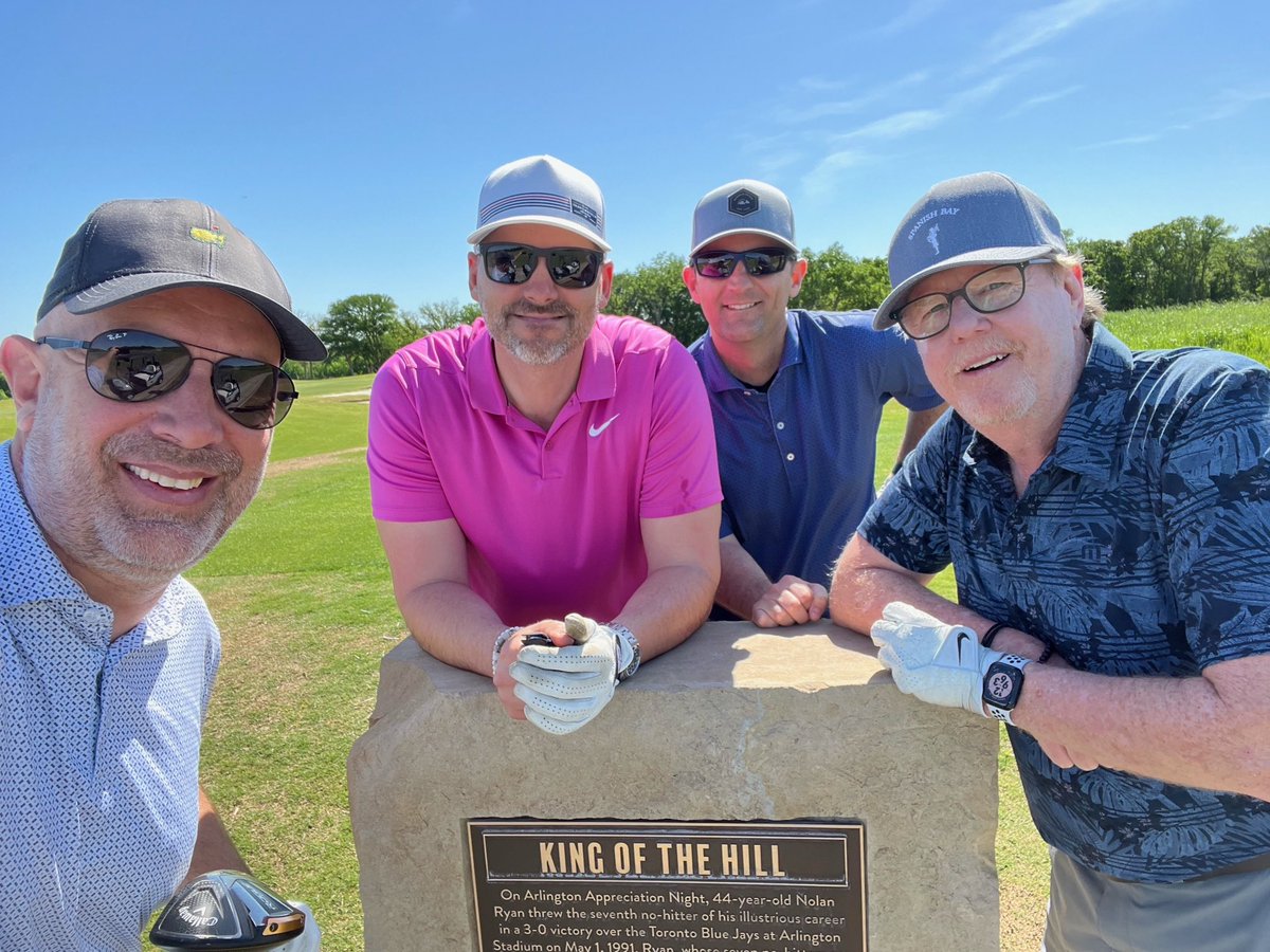 Beautiful weather and immaculate conditions at ⁦@rangersgolfclub⁩ for ⁦@SportsSturm⁩ and I to play with high bidder Chad Petross and his friend Alan as part of the ⁦@DoItForDurrett⁩ fundraiser. Appreciate you all! Happy Masters Weekend.