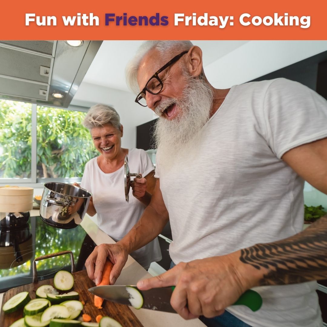 👨‍🍳 Fun with Friends Friday: Cooking 👨‍🍳

Try a new recipe today 🙌
 
Create an account today and explore the best of life after 50 at app.amintro.com/Account/Regist…!

#amintrofriends #amintro #funwithfriendsfriday