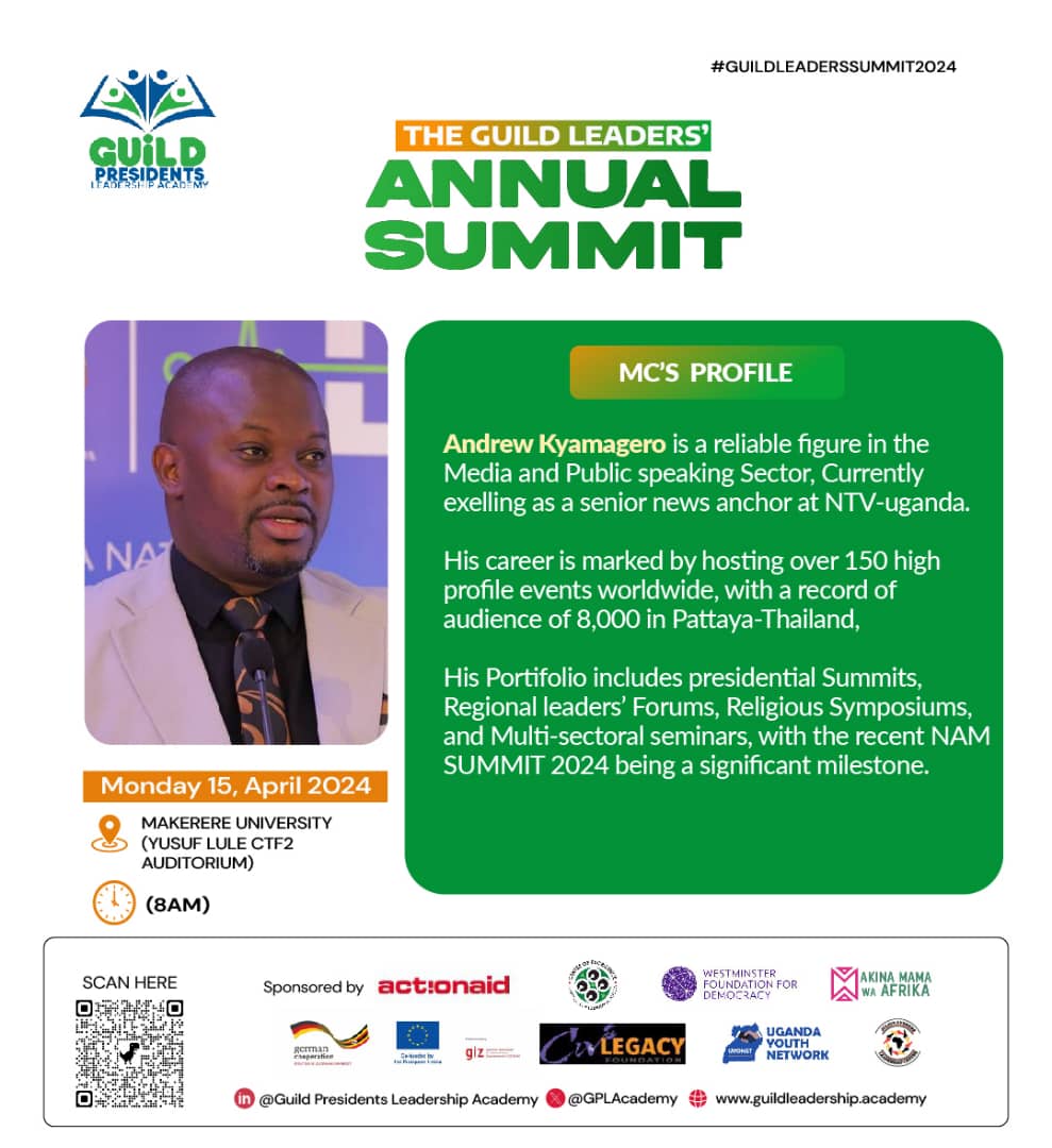 @kyamageroandrew will Be the MC for #GuildLeadersSummit2024.