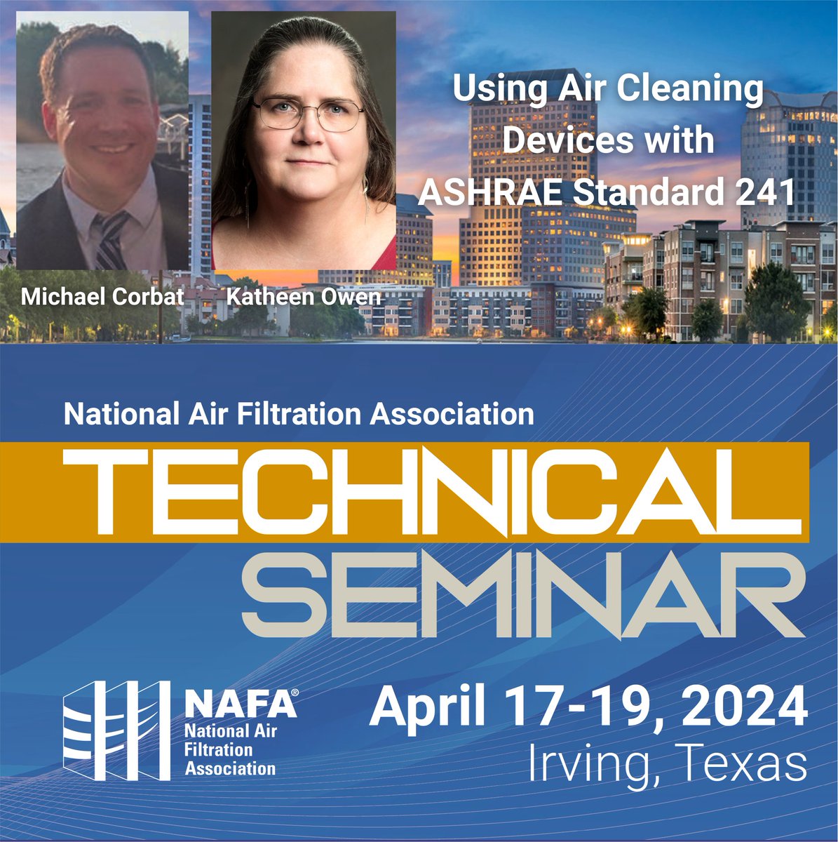 This talk introduces Std 241 with emphasis on how air cleaners can be used and what requirements are made to allow them to be used. nafahq.org/2024-technical…

#nafatech #airfilters #airfiltration #cleanairmatters