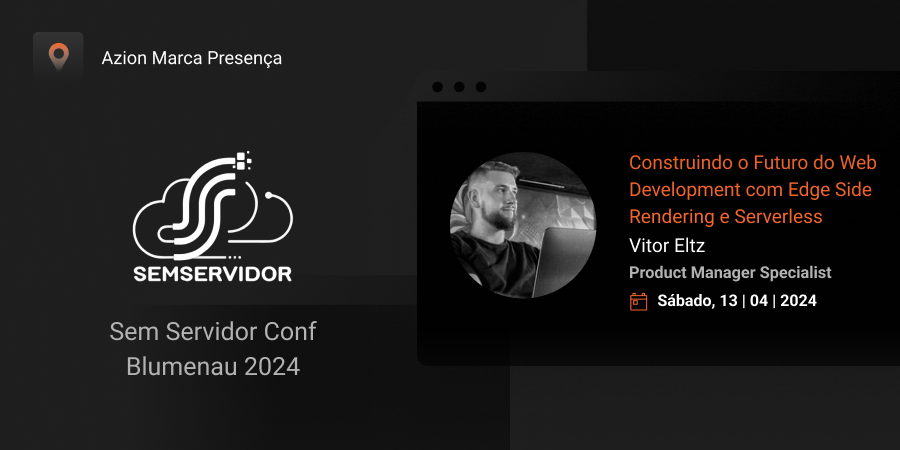 aziontech's tweet image. Amanhã nos vemos em Blumenau! 😃

Nosso Product Manager participará do Sem Servidor Conf 24, palestrando sobre o tema “Construindo o Futuro do Web Development com Edge Side Rendering e Serverless”. » semservidor.com.br/sem-servidor-c…

#Azion #AzionParaDesenvolvedores #SemServidorConf24