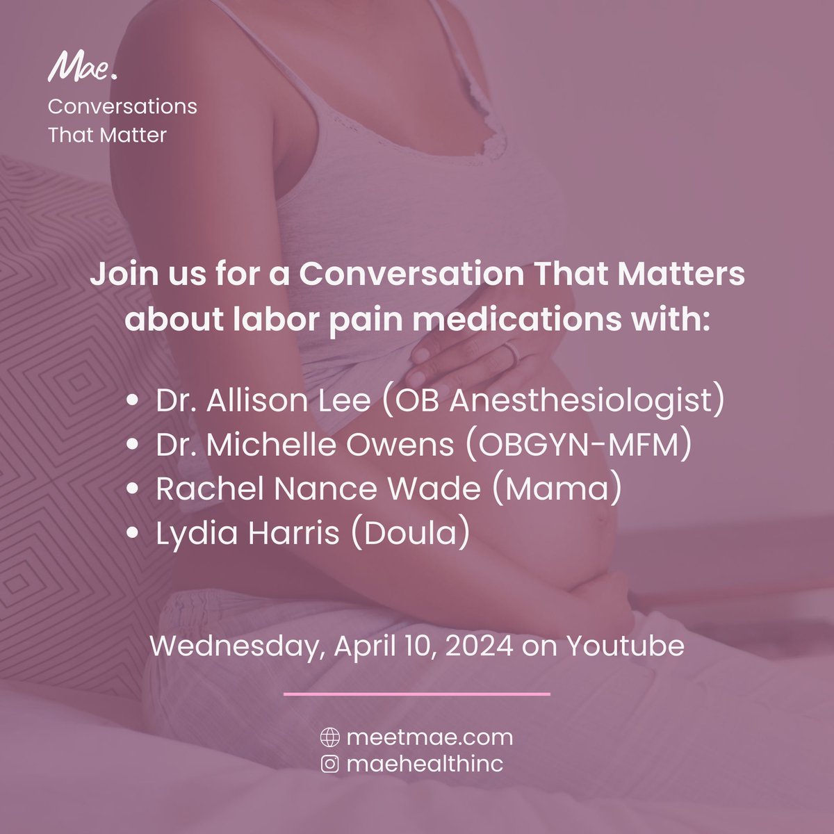 In celebration of Black Maternal Health week April 11-17, @soaphq Board member, @AllisonLeeNYC joins OB/GYN @DrMichelleOwens, a doula and a 'mama' for a balanced conversation about options for labor pain management. Check it out on YouTube: buff.ly/3Q1Pecx #BMHW24