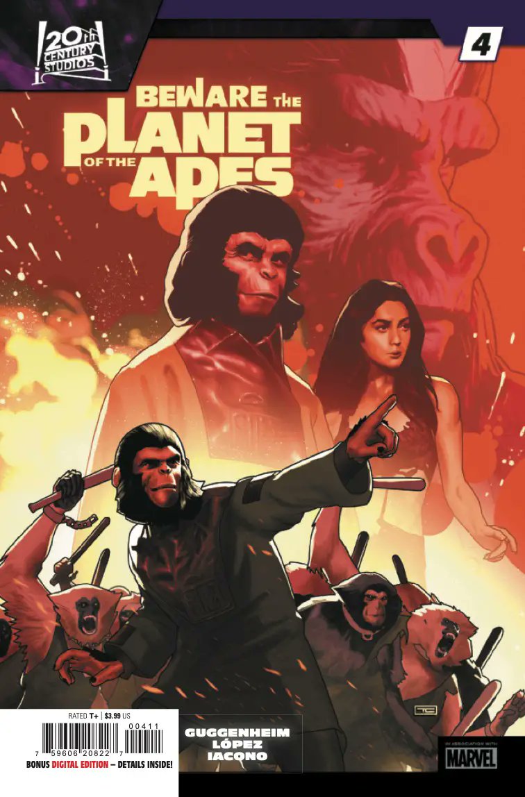 Preview de Beware the Planet of the Apes #4 (of 4) par Marc Guggenheim, Álvaro López et Mattia Iacono chez @Marvel #MarvelComics #PlanetOfTheApes buzzcomics.net/showpost.php?p…