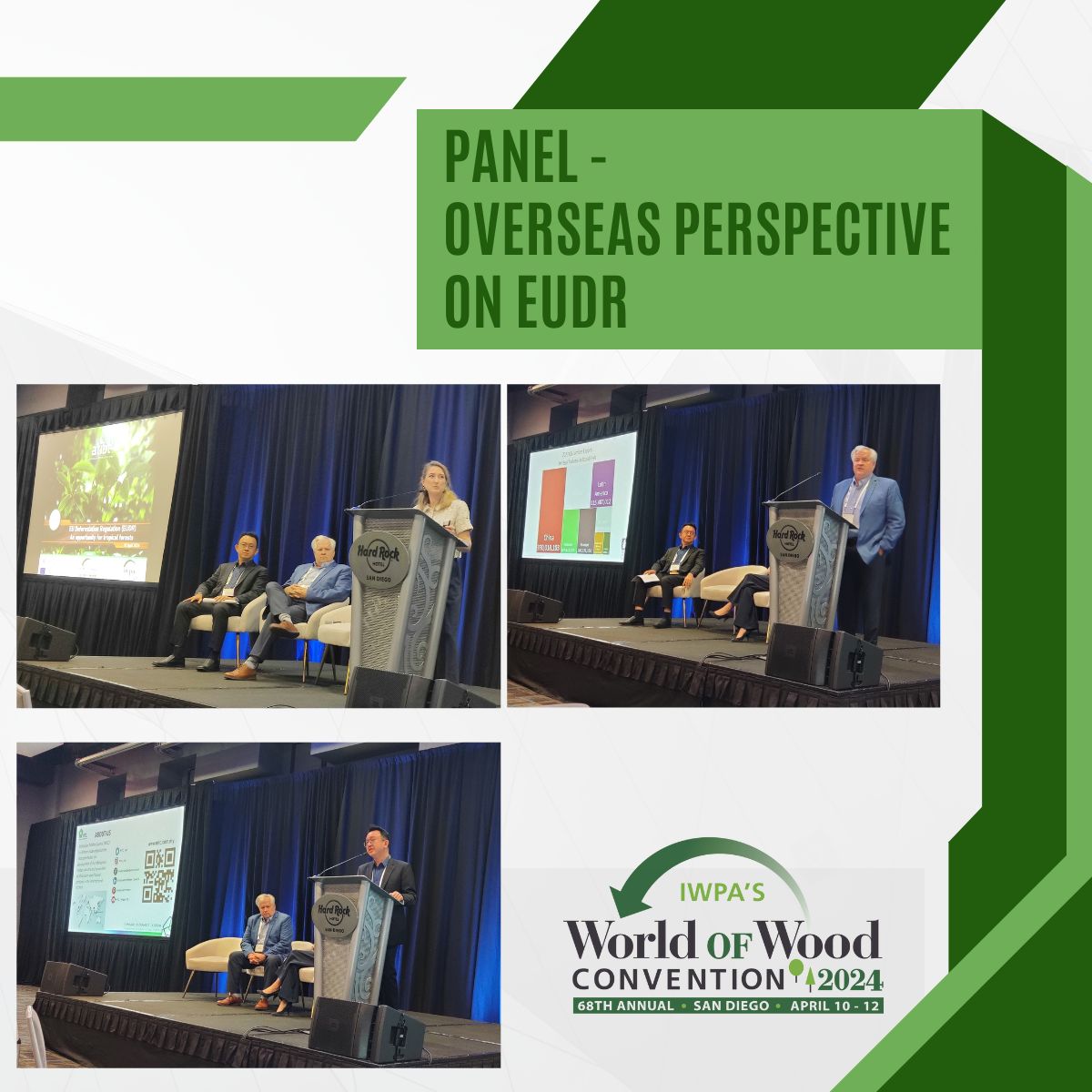 Yesterday was jam packed. We'll be sharing in coming days. Thursday's sessions included a panel on the overseas perspectives on EUDR. Special thanks to Ting Wai Tan at the Malaysian Timber Council, Caroline Duhesme from ATIBT, and Michael Snow American Hardwood Export Council.