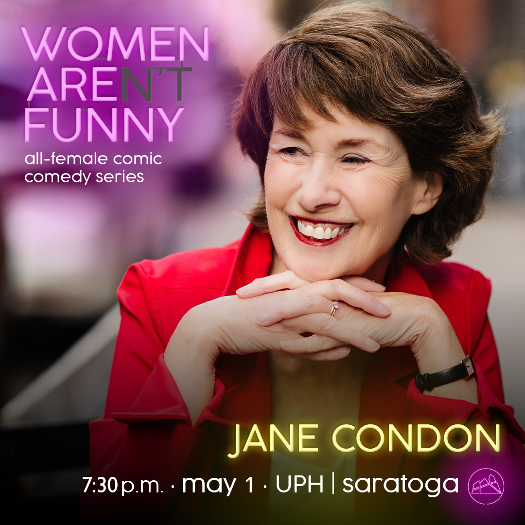 Jane Condon joins the Women Aren't Funny crew on May 1 only at UPH! 🎤 🤣 The Associated Press has dubbed her “an uppercrust Roseanne.” She has appeared on Last Comic Standing, The View, the Today Show, Lifetime, 24 and Nickelodeon. 🎟️ ow.ly/C3Z850Rf8Zh+