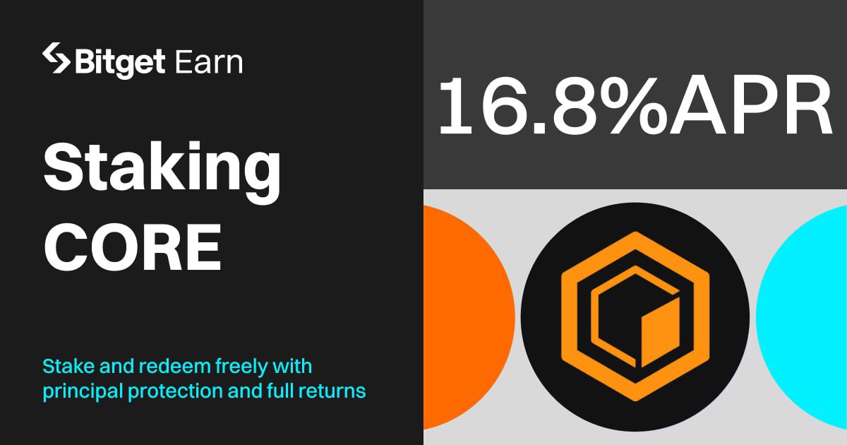 '🚀 Exciting news! Bitget Earn introduces CORE staking with a whopping 16.8% APR! Maximize your earnings now! 💰 Discover Bitget Earn, your go-to platform for professional asset management and high-yield financial products. #Crypto Read more: bitget.site/support/articl…