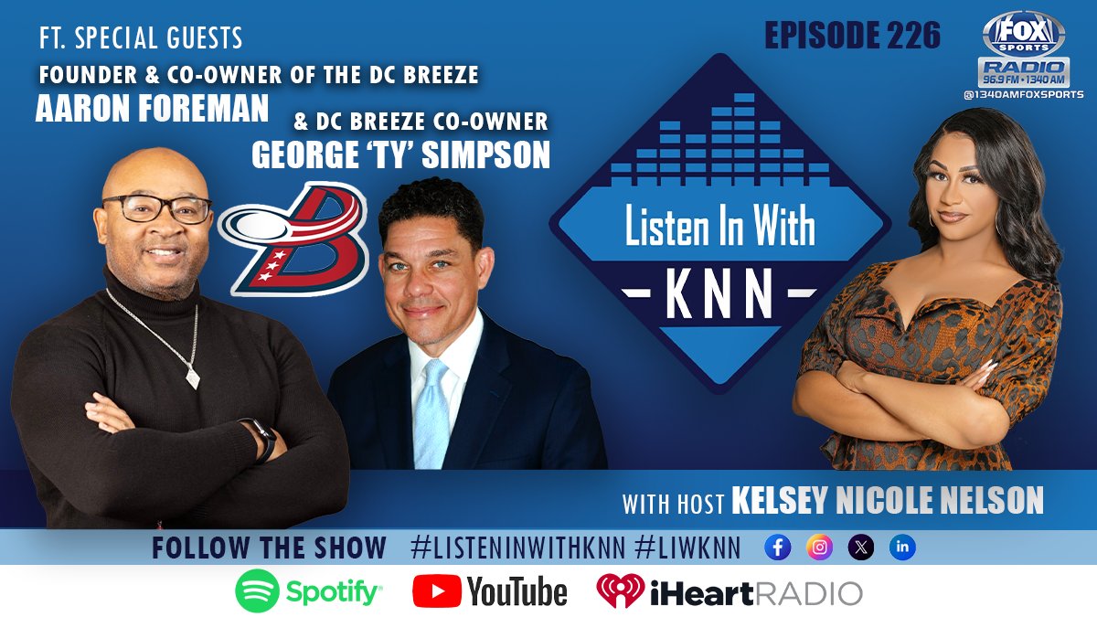 All new edition of @ListenInWithKNN presented by @1340AMFOXSports with special guests the co-owners @theDCBreeze.  The Breeze enter their 11th year of existence in the sport of ultimate frisbee at the pro level with home games played at @CatholicUniv. 🎧: open.spotify.com/episode/20dPZD…