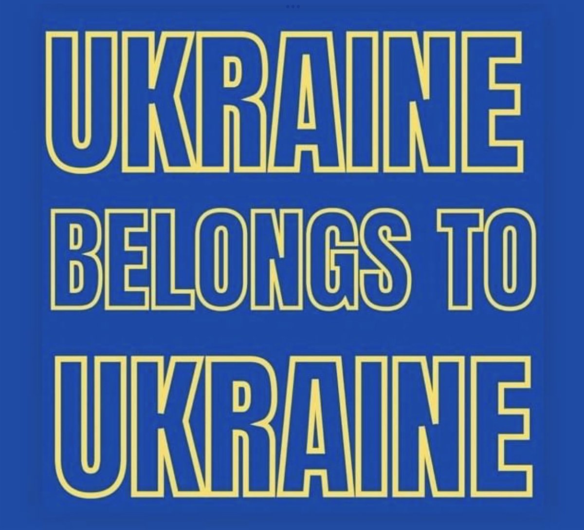 Your daily reminder that Ukraine belongs to Ukraine. #StandWithUkraine